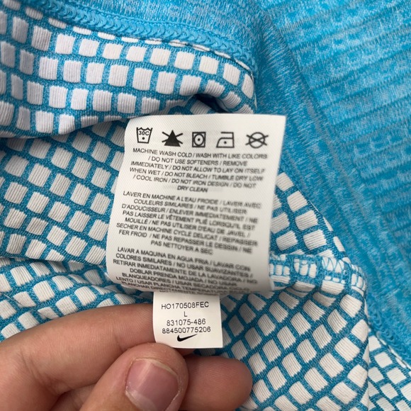 Nike Golf Dri-FIT Blue Heathered 1/4 Zip Pullover Top Women's Size L - Picture 5 of 8